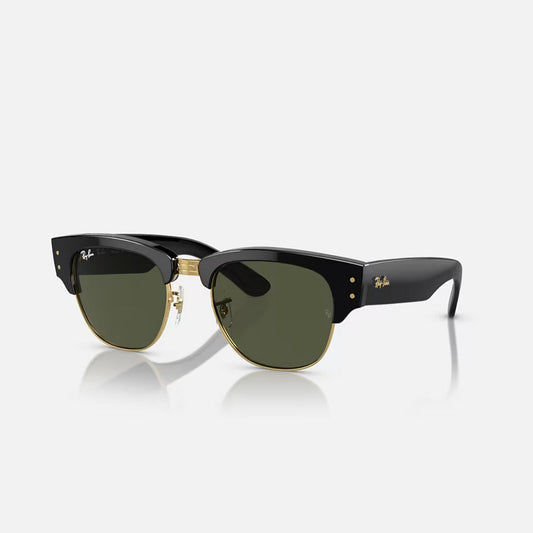 Ray-ban mega clubmaster black frame green lens