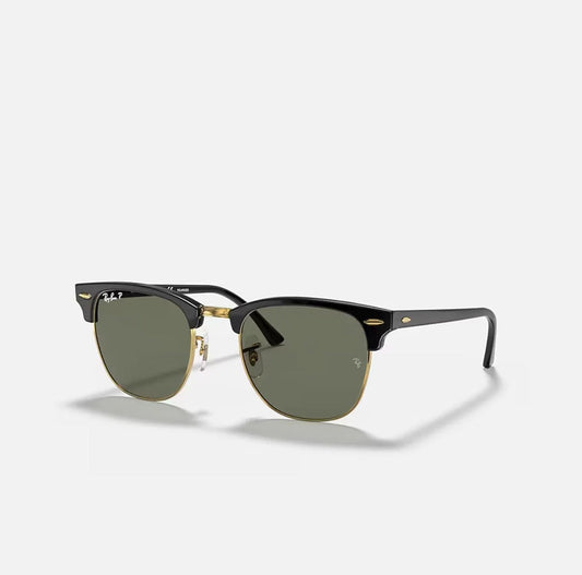 Ray-Ban RB3016 Classic Clubmaster Black Frame green polarized Lenses