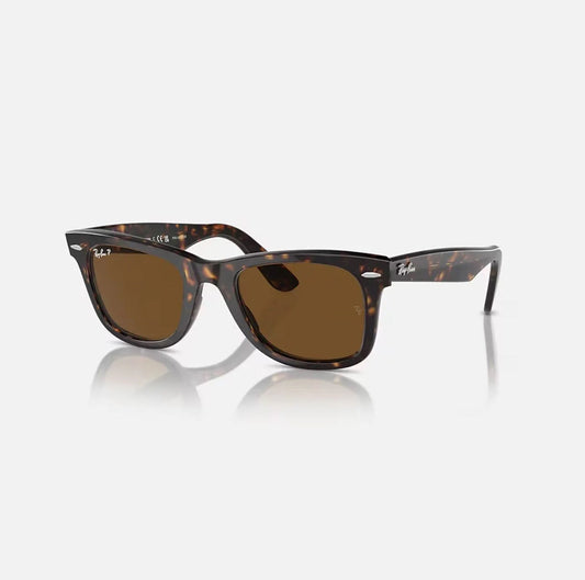 Ray-Ban RB2140 Wayfarer Tortoise Frame Brown polarized Lenses