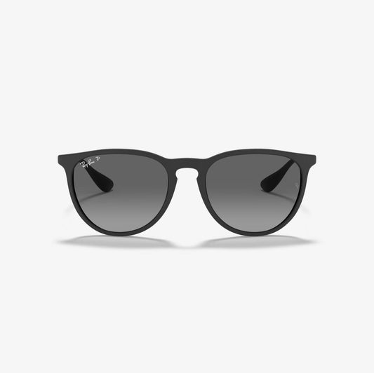 Ray Ban RB4171 Erika 54mm Sunglasses - Black Matte Frame/ Gray Polarized Gradient Lens